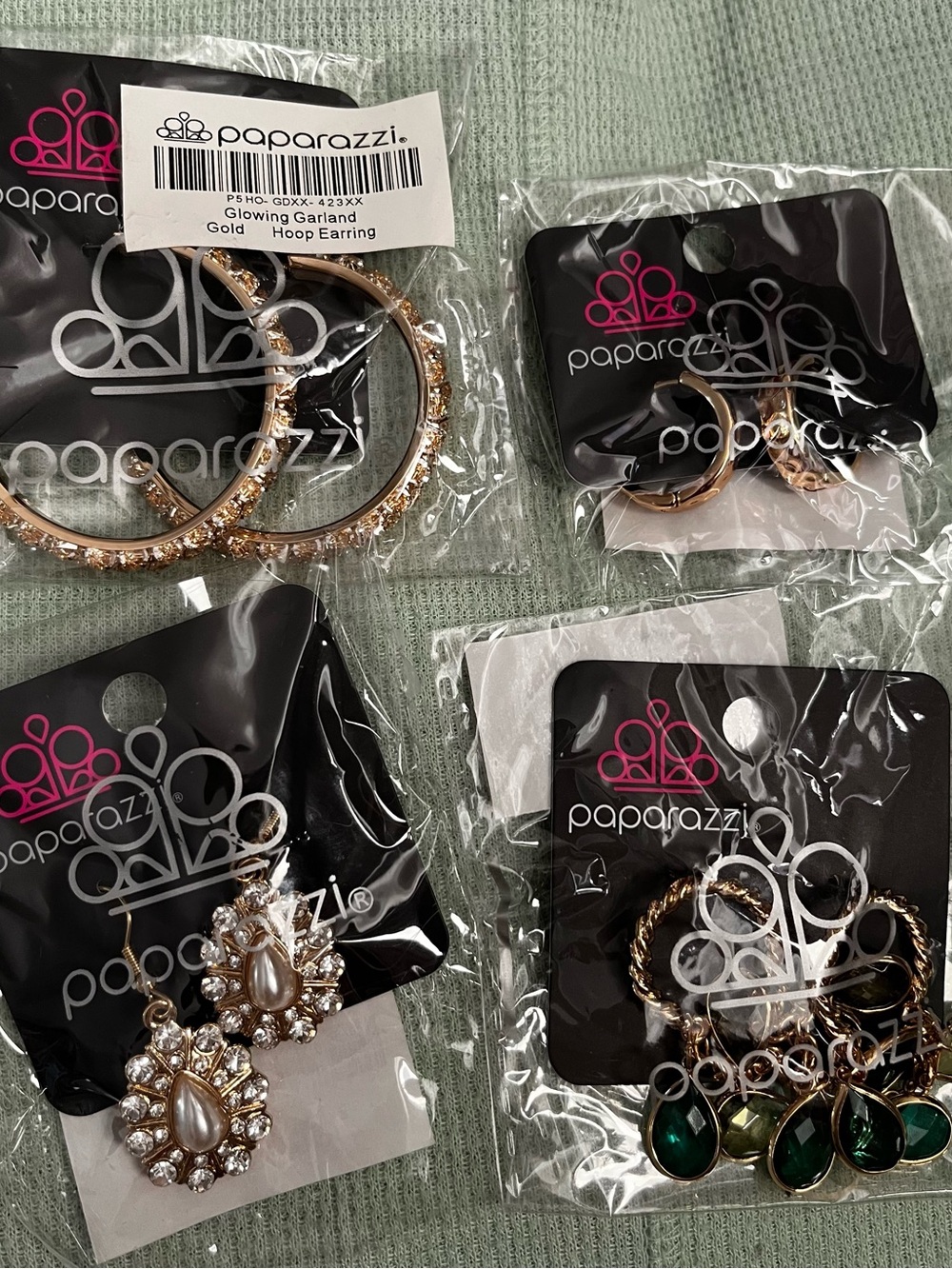 Paparazzi Lot 4 Gorgeous Earrings. NEW!